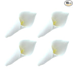 Global Sugar Art Calla Lily Sugar Cake Flowers White with Yellow, Unwired, Medium 18 Count by Chef Alan Tetreault