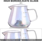 Bincoo Pour Over Coffee Maker Set with Dripper Size 01,Borosilicate Glass Coffee Server 400ML with Paper Filter,Pour Over Coffee Dripper Carafe for Home Cafe Restaurant Camping