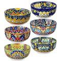 SIMI 28 oz Cereal Bowls Set of 6, Bohemian Ceramic Soup Bowls