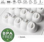 OCPO KITCHEN Eclair Silicone Mold for Baking Mousse Cake, French Dessert, Pastry, Chocolate, Ice Cream, Cake Decoration Mold, 3D Long Strip Flower Shape (6-Cavity)