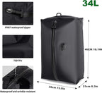 34L Vacuum Bags for Travel Luggage with Pump, Reusable Space Saver Waterproof Compression Bags for Suitcase,Backpack, Vacuum Seal Packing cube for Storage Organizer Cloth (2bag+1pump-34L)