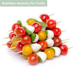 12" Natural Bamboo Wood Barbecue Skewers for Kabob, Appetizer, Fruit, Sausage, Chocolate Fountain, Wooden BBQ Kebob Skewer Stick, Organic Food Sticks for Grilling, Kitchen (Φ=4mm Thick, 100PCS)