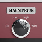 [NEW] MAGNIFIQUE 4-Quart Slow Cooker with Casserole Manual Warm Setting - Perfect Kitchen Small Appliance for Family Dinners, Dishwasher Safe Crock, Red