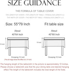 patdrea Designer French Rectangular Tablecloth,Beige Anti-Wrinkle Durable Floral Farmhouse Table Cloth,Decor Tables Covers for Kitchen Dining,Tea Party,Christmas,Thanksgiving,55"x79"-Fram