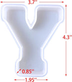 4 inch 26 Pack English Letter Silicone Mold - Alphabet Capital & Large Letter Resin Casting Mold