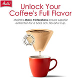 Melitta #4 Cone Coffee Filters, Natural Brown, 100 Count (Pack Of 3), 300 Total Filters - Fits all 8-12 Cup Cone Coffee Makers and Pour-Overs, Compostable, Tear-Resistant, Made in USA
