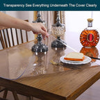 Wadrac 28x44 Office Desk Blotter Mat Clear Plastic Table Protector Cover Pad PVC Transparent Topper Surface Pro ection Mat Pad Anti Scratch Glass Dinner End Protector Waterproof Easy Clean
