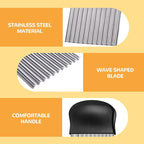 Large Crinkle Cutter, Stainless Steel Wavy Cutter with Non-Slip Handle, French Fry Cutter, Crinkle Potato Slicer, Chopping Tools for Potatoes Carrot Fruit Vegetable (A Set: 1 Pcs)