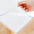 37 x 77 Inch Clear Table Cover Protector, Clear Table Protector for Dining Room Table, 1.5mm Plastic Table Cover, Waterproof Table Pad for Kitchen, Office