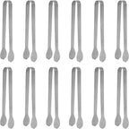 Serving Tongs Kitchen Tongs,Buffet Tongs, Stainless Steel Food Tong Serving Tong,small tongs12 Pack (5 Inch(12 pack))