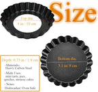 Mini Tart Pans 4 Inch with Removable Bottom, Nonstick Quiche Pan Fluted Edges Thickened Carbon Steel Pie Tart Pans for Baking tartlets, fruit tarts, mousse Cakes, tart shells – Set of 7