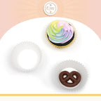 qiqee 600 Count Mini Cupcake Liners White Muffin Liners Food Grade Baking Cups Paper No Smells（Small Size）