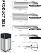 6Pcs Professional Chef Knife Block Set, Silver Stainless Steel Sharp Knives Set for kitchen with Built-in Sharpener Ergonomic Handle, Heavy Duty Cleaver &Butcher for Meat Bone Vegetables Fruit Cutting