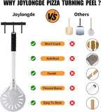 Pizza Turning Peel 7 Inch Round Anodized Aluminum Perforated Pizza Peel Turner With Metal Handle Pizza Paddle Spinner For Outdoor Pizza Oven Accessories
