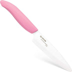 Kyocera Ceramic Revolution 4.5-inch Utility Knife, Pink Handle, White Blade