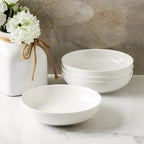 Stone Lain Gabrielle Bone China Dinnerware Set, 12-Piece Service for 4, Solid White