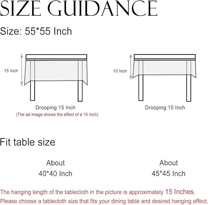 ISAENNE Designer Chinoiserie Linen Floral Small Square Tablecloth,White Wrinkle Resistant Table Cloth,Elegant Decor Tablecloths for Dining Thanksgiving Kitchen Party Christmas,55"*55"-Daffy