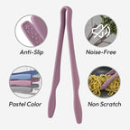 carrotez Silicone Tongs for Cooking, Anti-Slip,Non-Scratch Kitchen Tongs 9.5 inch Silicone Tongs 1Pack - Pink