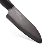 Kyocera Advanced Ceramic Revolution Series 5-1/2-inch Santoku Knife, Black Blade