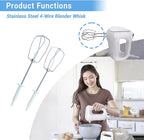 2-Pack Stainless Steel 4-Wire Blender Whisk Compatible with Braun HM3000 HM4644 HM5100 HM1010 Mixer - Durable Eggbeater Replacement Parts for Blending, Whisking, and Stirring