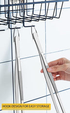 JETKONG 2 Pieces Long Food Tweezers Kitchen Tweezer Tong Chopsticks Tongs Stainless Steel Kitchen Cooking Forceps