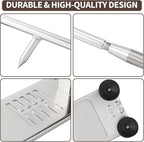 Oyster Clam Opener Machine Adjustable Oyster Shucker Machine 4-Level Tool Set, Portable Stainless Steel Clam Opener with Suction Cups, G-Clamp, Knives & Glove for Home Kitchen