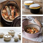 Vermicular Oven Pot | Non-Toxic Enameled Cast Iron Pot | 26cm (5.3 Qt) | Oven-safe | Induction-compatible | Dutch Oven | Made in Japan | Serves 5-6 | Pearl Brown