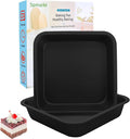 2-Pack 8x8 Square Cake Pan, Nonstick Brownies Square Cake Pan, 8 inch Square Baking Pan for Making Meat Dishes, Square Cake Pan for Beginners, Easy to Clean