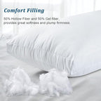 EIUE Bed Pillows for Sleeping 2 Pack Queen Size，Super Soft Down Alternative Microfiber Filled Pillows,20 x 30 Inches,White