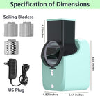 Electric Vegetable Slicer, Salad Shooter, 3-in-1 Electronic Fruit Shredder, Cheese Grater for Home Kitchen Use, Electric Grater with 3 Type Blades Stainless SteelA
