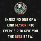 Bones Coffee Company Pina Colada, Pineapple and Coconut Flavored Coffee, Medium Roast Low Acid Arabica Beans Compatible with Auto drip and French Press Coffee Maker, 12 Oz Ground