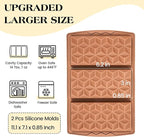 2 Pcs Chocolate Bar Mold Deep Silicone Large Chocolate Molds Break Apart Pyramid Shape Thick Candy Bar Molds