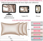Silk Body Pillow Cover with Zipper, Mulberry Silk Pillow Cases Body Size Ultra Smooth and Soft Breathable Cooling Silk Satin Body Pillowcase for Hair and Skin (20x54 Inches, 1 Pack)