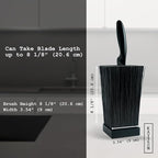 KAIZEN Bamboo Knife Block Without Knives - Perfectly Sized Universal Knife Holder for Knives, Scissors - Unique Knife Storage for Counter Top with Anti-Slip Base (Natural Wood)