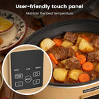 HOMECOOKIN Slow Cooker, Extra Large 10 Quart Digital Programmable Slow Cookers with Timer, Dishwasher Safe Glass Lid & Crock, Kitchen Appliance for Families and Gatherings, Brown