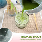 7-Piece Matcha Set–Traditional Japanese Tea Kit with Matcha Bowl, Bamboo Whisk, Ceramic Holder, Scoop, and Sifter–Perfect for Tea Ceremonies&Matcha Lovers (Mountain Relief-Mottled Green)