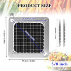 Replacement Chopper 3/8" Blade, Commercial Vegetable Chopper Dicer, French Fry Cutter Stainless Steel Blade for Fruit Cutting Machine Tomato Onion Pusher Block