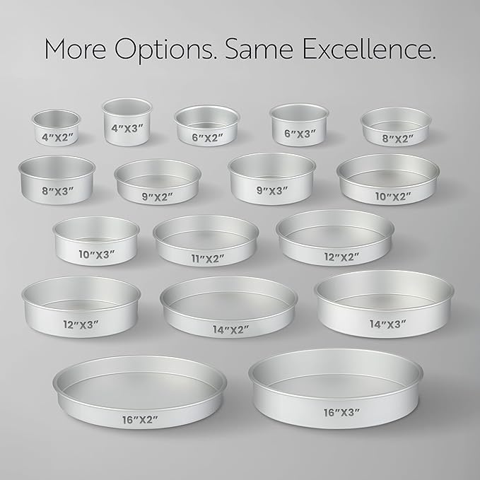 Restaurantware-Met Lux 4 x 2 Inch Straight-Sided Baking Tins, 12 Round Cake Pans - Oven-Ready, Freezable, Anodized Aluminum Round Baking Pans, Greaseproof, For Layer Birthday Cakes