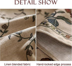 patdrea Designer Linen French Tablecloth for Rectangle Table,Fall Country Breathable Floral Extra Long Tablecloths,Table Cover for Kitchen Dining,Christmas,Thanksgiving,67"x118"-Oliveirad