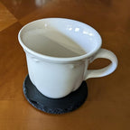 Ride The Fire: Flaming Chopper Motorcycle Coasters - Round Slate - Set of 5