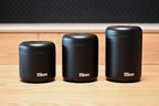 Tiken Airtight Coffee Canister Compact Size for Outdoors - Double Wall Stainless Steel, UV Blocking, Switchable to Food Storage Container 660ml Black