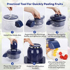 Automatic Grape Peeler Machine, Electric Garlic & Cherry Tomato Peeler Skin Remover Tool for Small Fruits, Effortless Peeling for Home Kitchen (Blue-1PC)