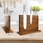 DAWNTREES Magnetic Knife Holder, Double-sided Magnetic Knife Block Kitchen Counter Universal Knife Display Rack Multifunctional Storage