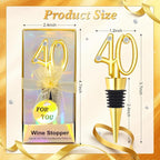 30Pcs 40th Birthday Wine Stopper 40th Wedding Wine Stopper Favors Wine Stoppers Party Favor 40 Birthday Party Souvenirs for Guests Wine Stoppers Gift Box for Wedding Anniversary Decorations (40th)