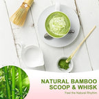 Matcha Set–7-Piece Set Including Matcha Bowl with Spout, Whisk, Chasen Holder, Sifter, Bamboo Scoop,Scoop Stand,wood spoon(Daisy Green)–Perfect for Matcha Lovers&Tea Ceremonies