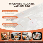 Vacuum Sealer For Food (Compact Vacuum Sealers+ 30 Reusable Vacuum Bags), Powerful Handheld Vacuum Sealer for 10X Preservation & Fresh