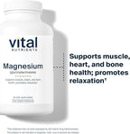 Vital Nutrients Magnesium Glycinate + Malate | 120mg Vegan Magnesium Supplement for Women and Men | Muscle, Heart, Bone Support* | Promotes Relaxation | Gluten, Dairy and Soy Free | 200 Capsules