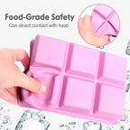 Silicone Ice Cube Trays 3 Pack - Large Size Silicone Ice Cube Molds with Leak Proof Removable Lid Square Ice Cube Tray And BPA Free for Cocktail,Whiskey, Stackable Flexible Ice