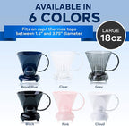 Clever Coffee Dripper and Filters, Large 18 oz (Black)| Barista's Choice| Safe BPA Free Plastic|Includes 100 Filters