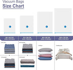 18 Pack Vacuum Storage Bags with Hand Pump, 80% Space Saver Vacuum Seal Storage Bags for Clothing, Travel Lugggage, Blankets, Comforters